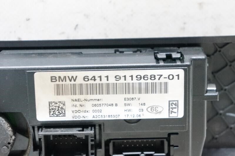 2007 BMW 328i AC Heater Temperature Climate Control 6411 9119687-01 OEM - Alshned Auto Parts