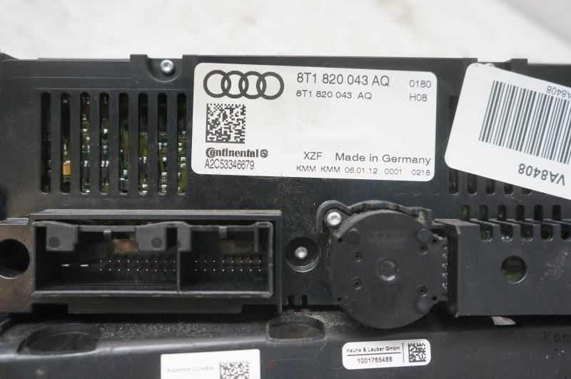 2012 Audi Q5 AC Heater Temperature Climate Control 8T1 820 043 AQ OEM - Alshned Auto Parts