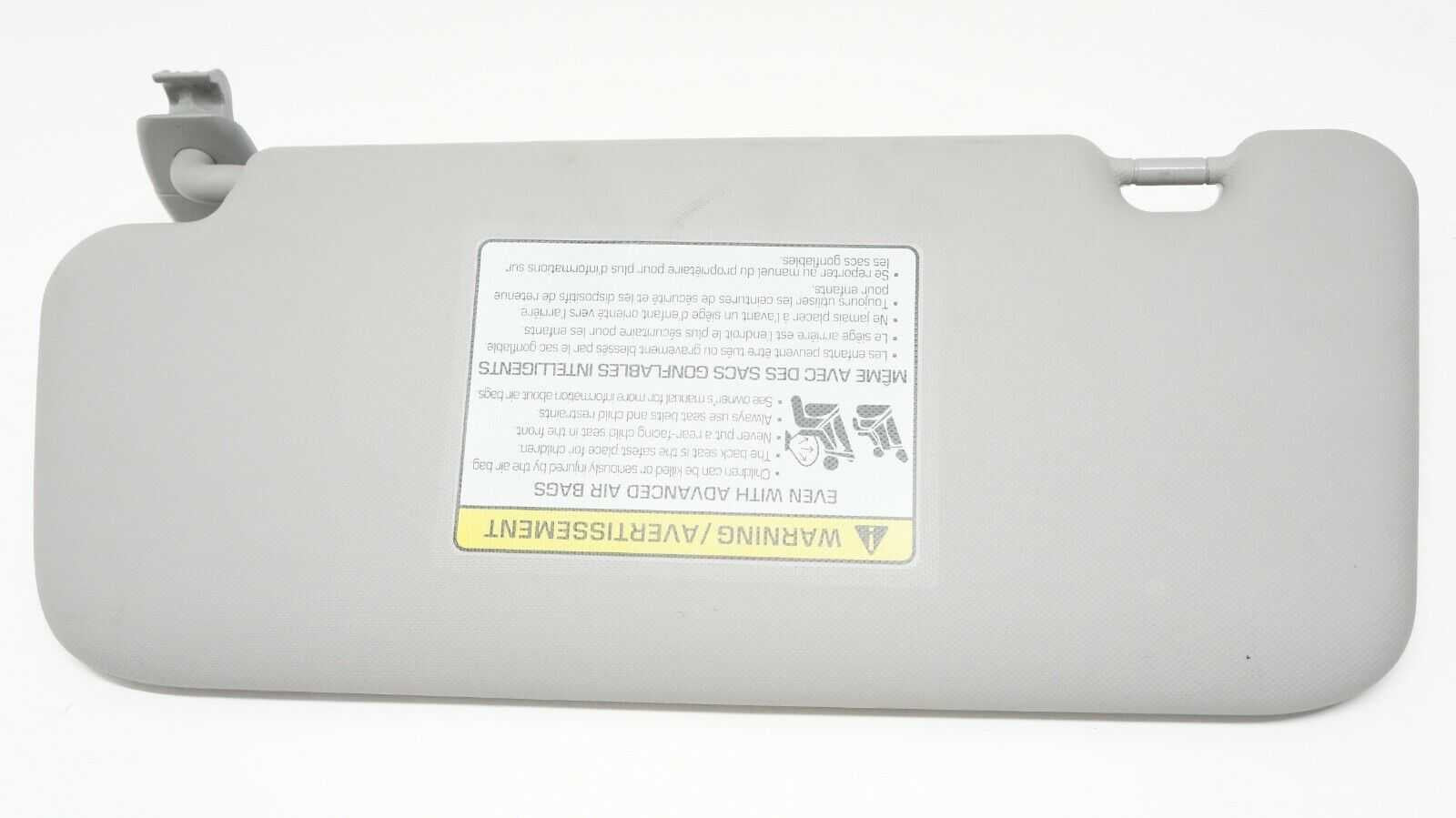 18-20 Hyundai Kona Passenger Right Side Sun Visor (Gray) OEM 85220-J9100-TTX - Alshned Auto Parts