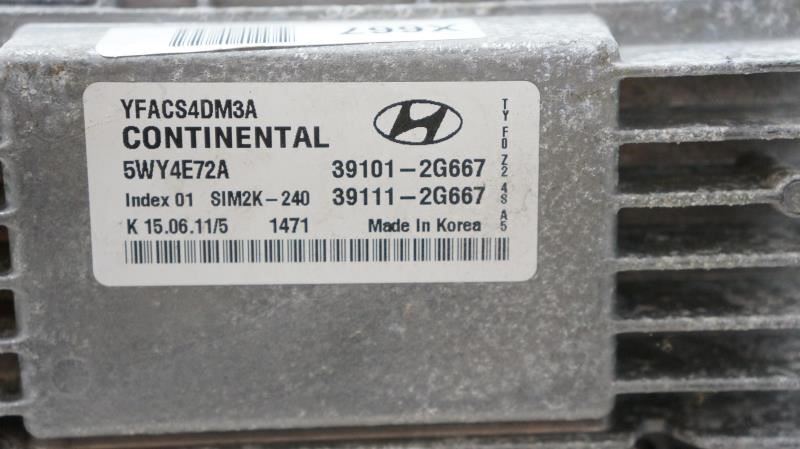 11-14 Hyundai Sonata 2.4L Engine Computer Control Module ECU ECM 39111-2G667 OEM - Alshned Auto Parts