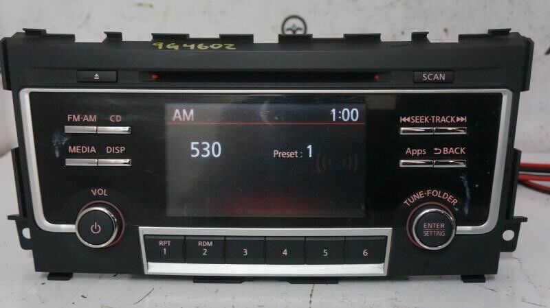 2016-2017 Nissan Altima AM FM CD MP3 Radio Receiver 28185 9HR1A OEM - Alshned Auto Parts