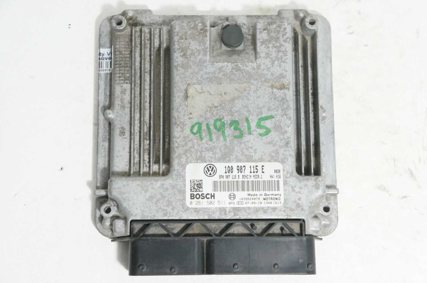 08 Volkswagen EOS 2.0L Engine ECM Control Module 1Q0907115E OEM 1Q0 907 115 E Alshned Auto Parts