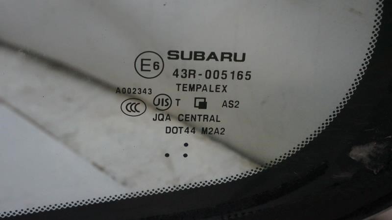 09-13 Subaru Forester Passenger Right Rear Quarter Glass Green 65209SC002 OEM Alshned Auto Parts
