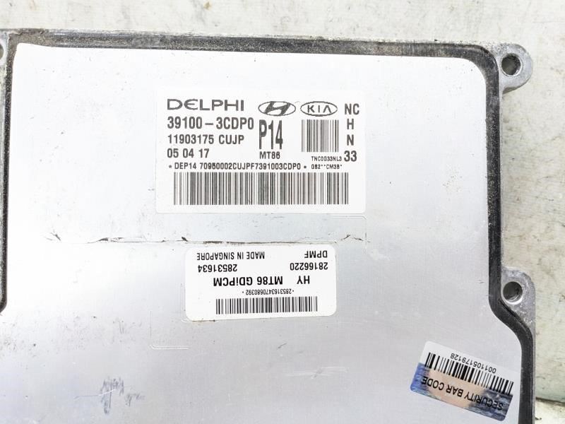 2016-2018 Hyundai Santa Fe Engine Control Module ECU ECM 39100-3CDP0 OEM - Alshned Auto Parts