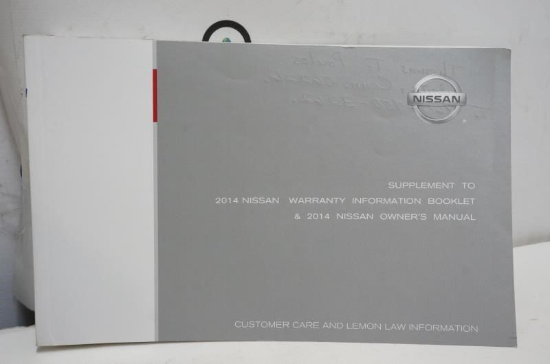 2014 Nissan Versa Owner's Manual with case - Alshned Auto Parts