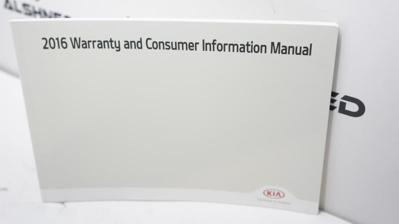 2016 Kia Sedona Features & Functions Guide and Warranty Manual with Case - Alshned Auto Parts