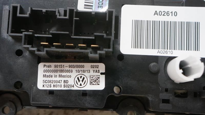 2011-2014 Volkswagen Jetta AC Heater Temperature Climate Control 5C0820047BD OEM - Alshned Auto Parts