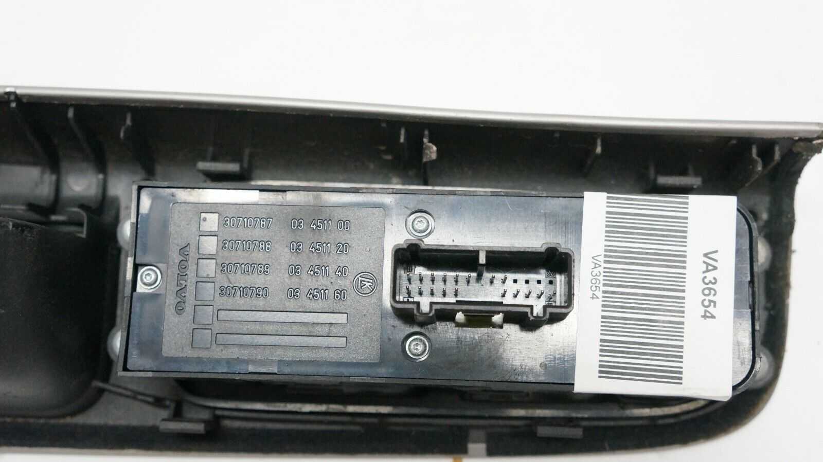 *READ* 04-07 Volvo S40 Driver Master Power Window Switch w/Aluminum Trim 8663817 - Alshned Auto Parts