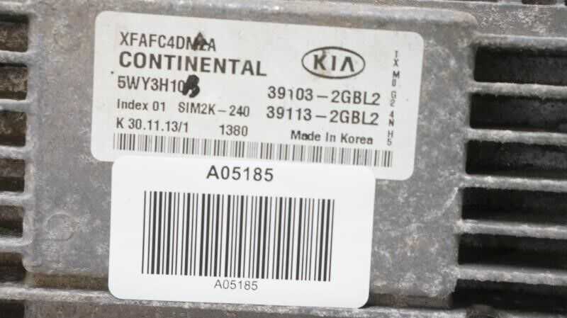 14-15 Kia Sorento 2.4L Engine Computer Control Module ECU ECM 39103-2GBL2 OEM - Alshned Auto Parts