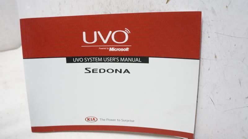 2014 Kia Sedona UVO System User's Manual Books - Alshned Auto Parts