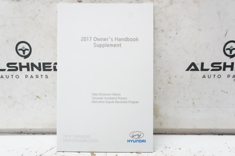 2017 Hyundai Veloster Owner's Manual Book Case H2VO-EU6OB OEM - Alshned Auto Parts