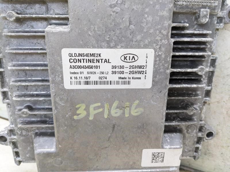 2016-2019 Kia Sportage Engine Control Module ECU ECM 39100-2GHW2 OEM - Alshned Auto Parts