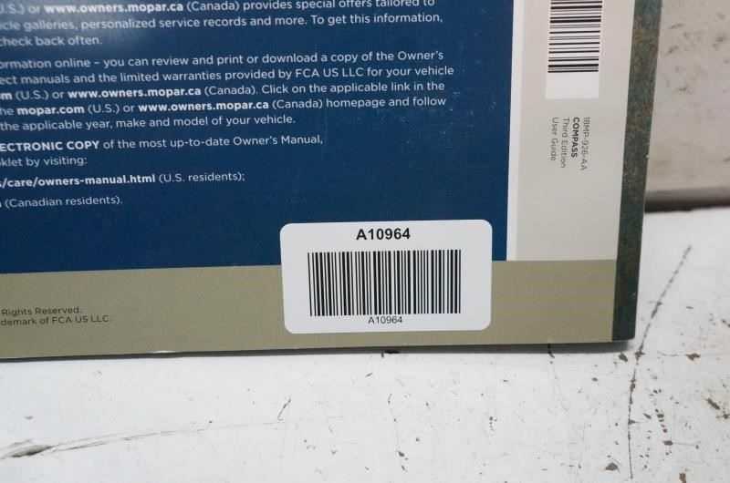 2018 Jeep Compass Owner's Manual Book 18MP-926-AA OEM - Alshned Auto Parts
