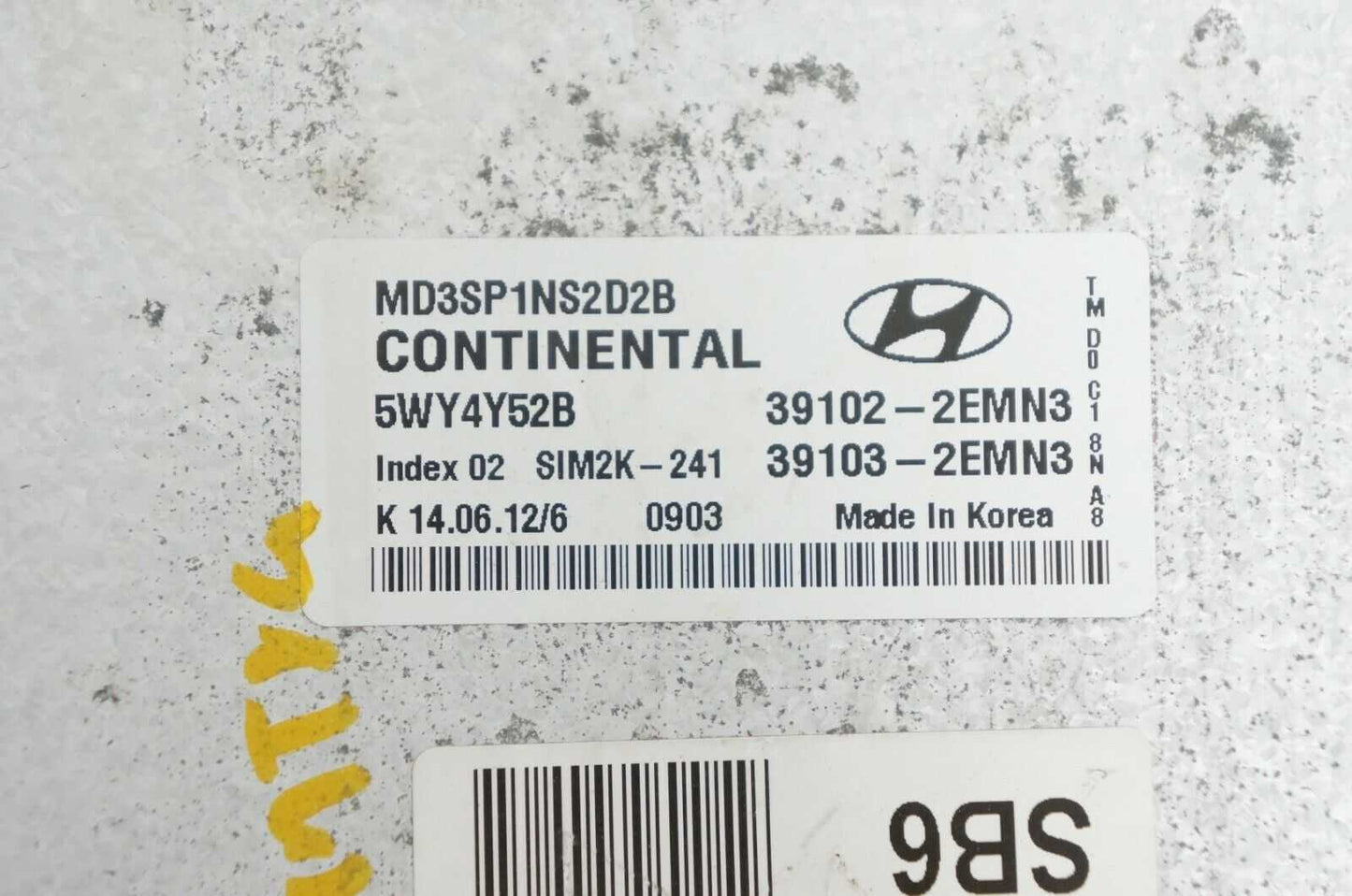 11-13 Hyundai ELANTRA 1.8L Engine ECM Control Module 39102-2EMN3 OEM 391022EMN3 Alshned Auto Parts