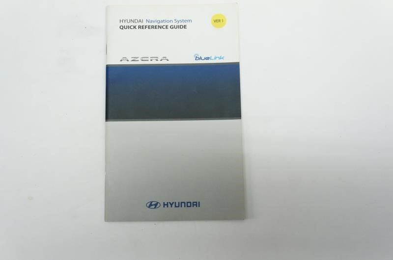 2013 Hyundai Azera Owner's Manual Book Case Navigation System - Alshned Auto Parts