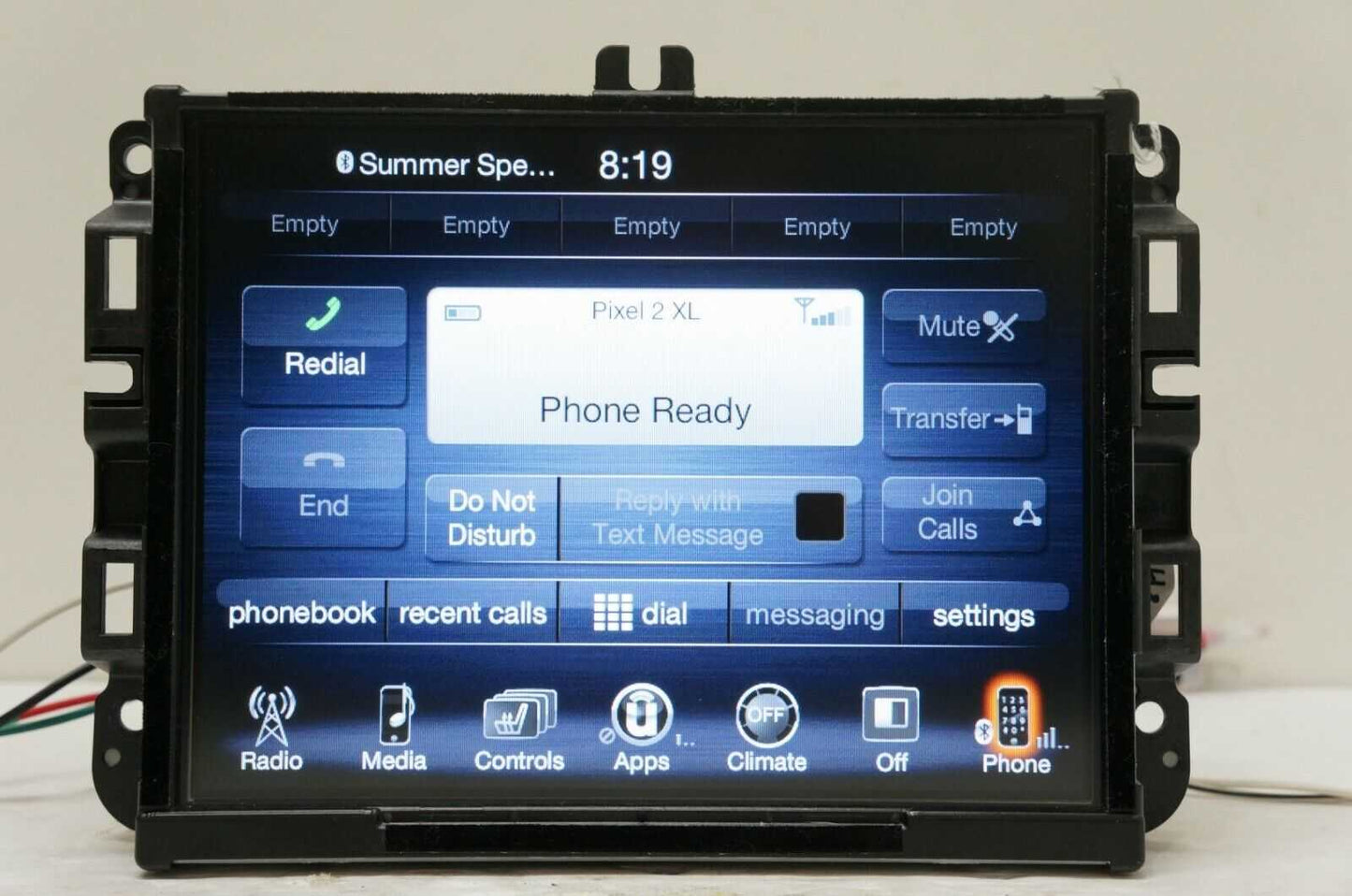 16 Jeep Cherokee Factory Radio Information Display Screen VP3 NA OEM 68249986AH - Alshned Auto Parts