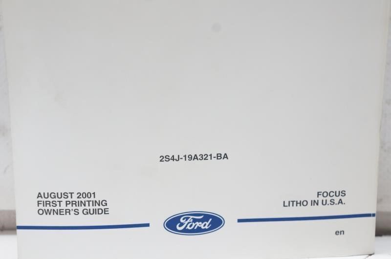 2002 Ford Focus Owner's Guide Warranty Guide Case 2S4J-19A321-BA OEM - Alshned Auto Parts