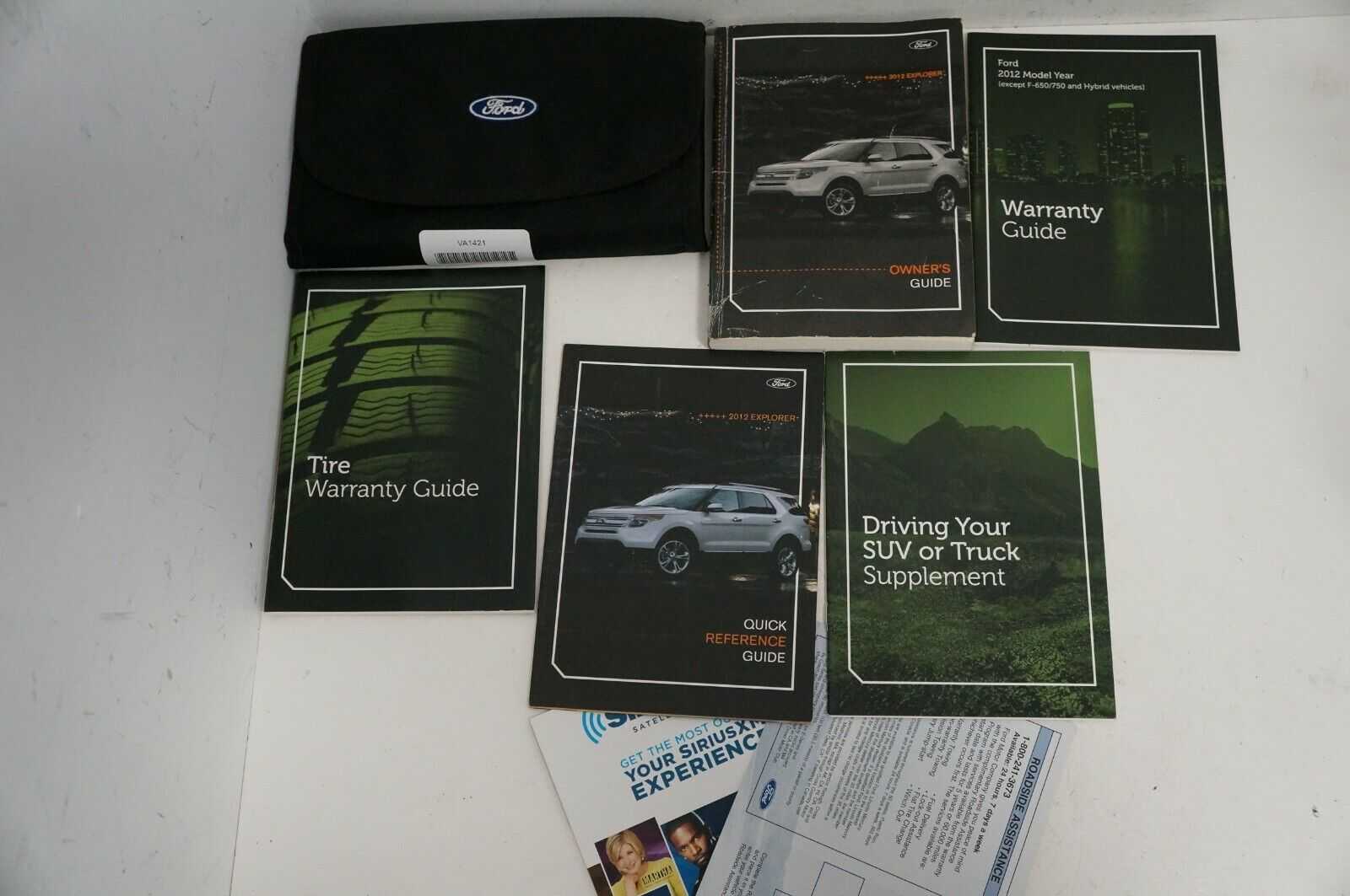 2012 Ford Explorer Owners Manual With Case  quick reference guide - Alshned Auto Parts