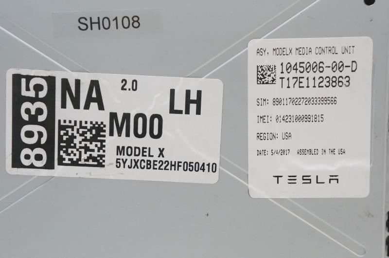 2016-2019 Tesla Model X Touchscreen Display Media Control Unit OEM 1045006-00-D - Alshned Auto Parts