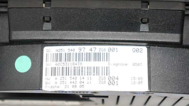 *READ* 06-07 Mercedes-Benz R350 Speed Cluster Mileage Unknown OEM A251-540-97-47 - Alshned Auto Parts