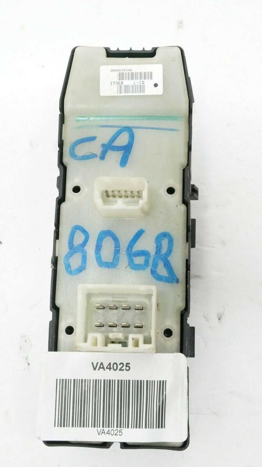 08-14 Dodge Avenger Driver Left Side Master Window Door Switch OEM 04602781AA - Alshned Auto Parts