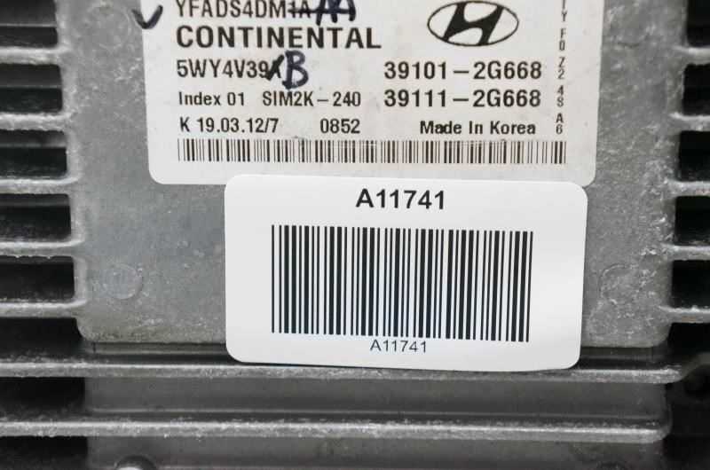 2016 Hyundai Sonata 2.4 Engine Computer Control Module ECU ECM 39101-2G668 OEM - Alshned Auto Parts