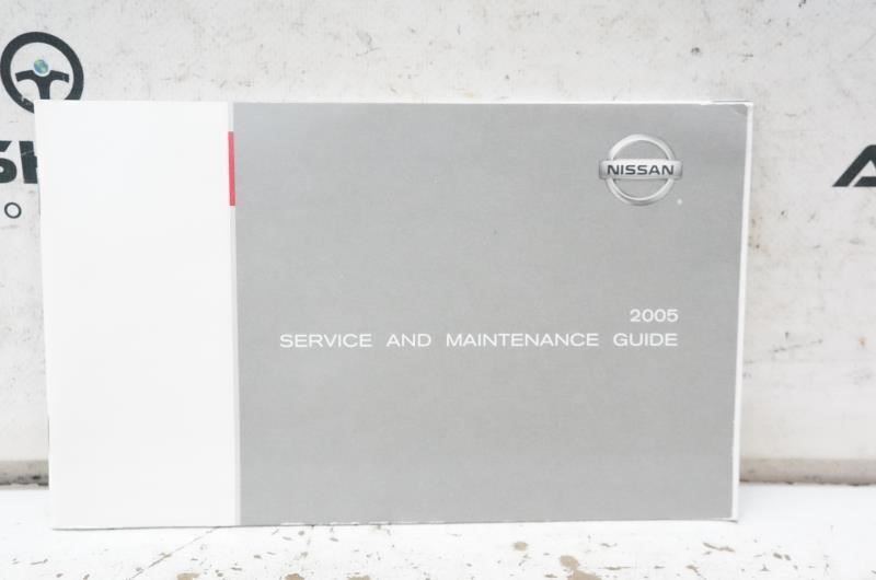 2005 Nissan Altima Owner's Manual Book OM5E-0L31U2 OEM - Alshned Auto Parts