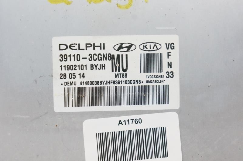 2014-2016 Kia Cadenza 3.3 Engine Computer Control Module ECU ECM 39110-3CGN8 OEM - Alshned Auto Parts