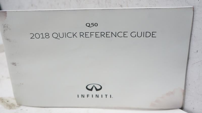 2018 Infiniti Q50 Owner's Manual Book Set with Case - Alshned Auto Parts