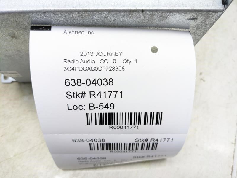 2013-2020 Jeep Journey Radio Receiver AM FM CD MP3 05091920AB OEM - Alshned Auto Parts