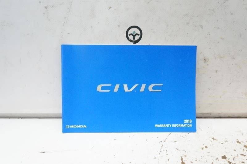 2019 Honda Civic Owner's Guide Book Case 00X31-TBG-G300 OEM - Alshned Auto Parts