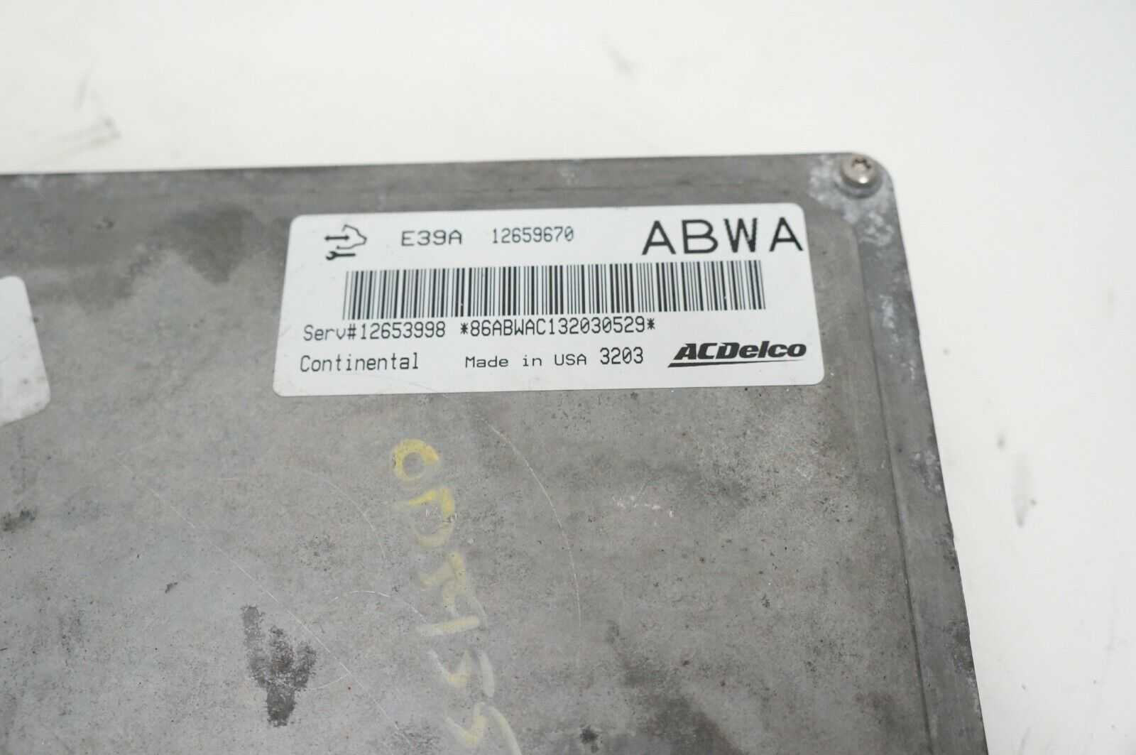 2015 Chevrolet Equinox Engine Computer Control Module ECU 12653998 OEM VA418 - Alshned Auto Parts