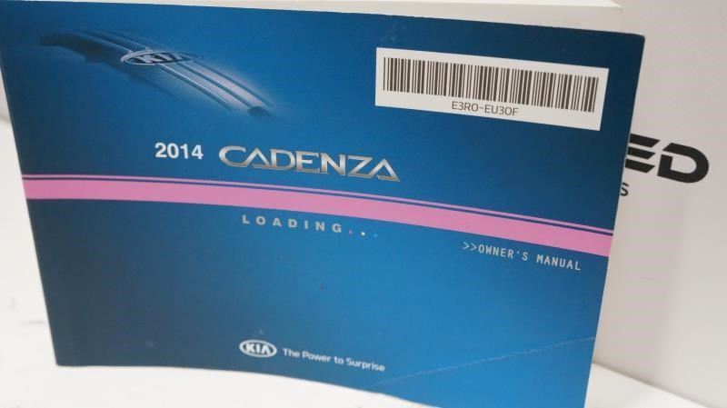 2014 Kia Cadenza Owner's Manual Book Set with Case - Alshned Auto Parts