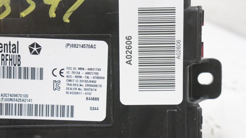 *READ* 2016 Dodge Journey Keyless Entry Receiver Control Module 68214570AC OEM - Alshned Auto Parts