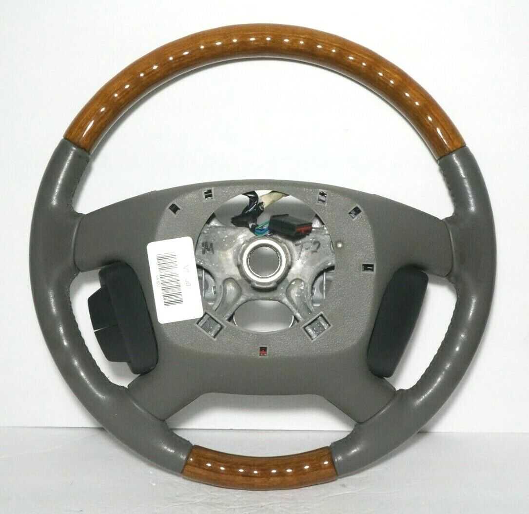 2008 Buick Enclave Leather & Wood Steering Wheel w/ Cruise Control OEM 25807098 - Alshned Auto Parts