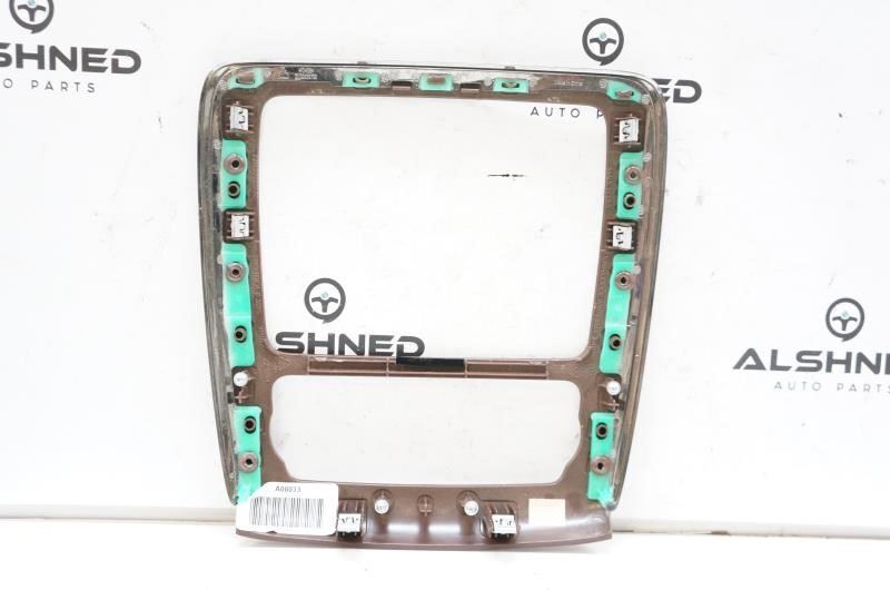 2013 Buick Enclave Center Dash Radio Climate Bezel with Chrome Trim 22935746 OEM - Alshned Auto Parts