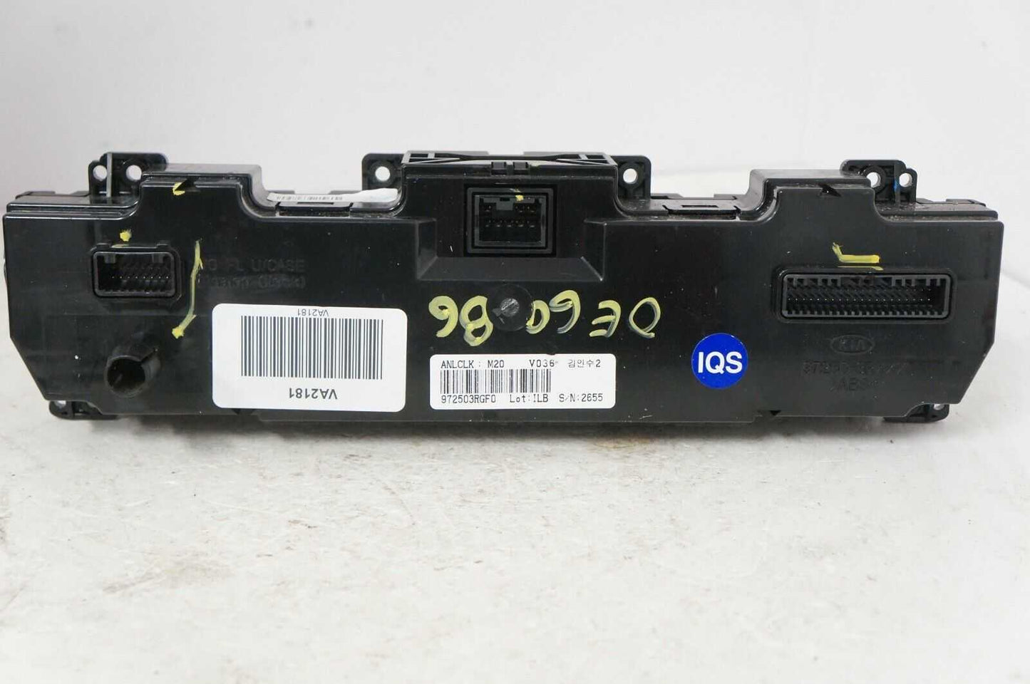 14-16 KIA CADENZA AC Heater Climate Temp Control Unit With Clock 97250-3RGF0 OEM - Alshned Auto Parts