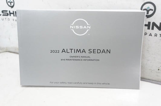 2022 Nissan Altima Sedan Owner's Manual Book Case OM22EA 034U0 OEM - Alshned Auto Parts