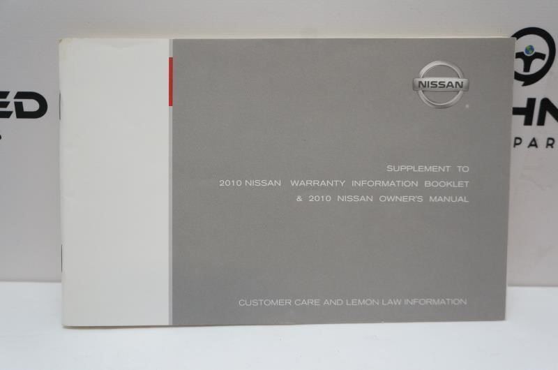 2010 Nissan Altima Owner's Manual Book Set with Case - Alshned Auto Parts