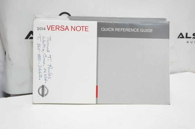 2014 Nissan Versa Owner's Manual with case - Alshned Auto Parts