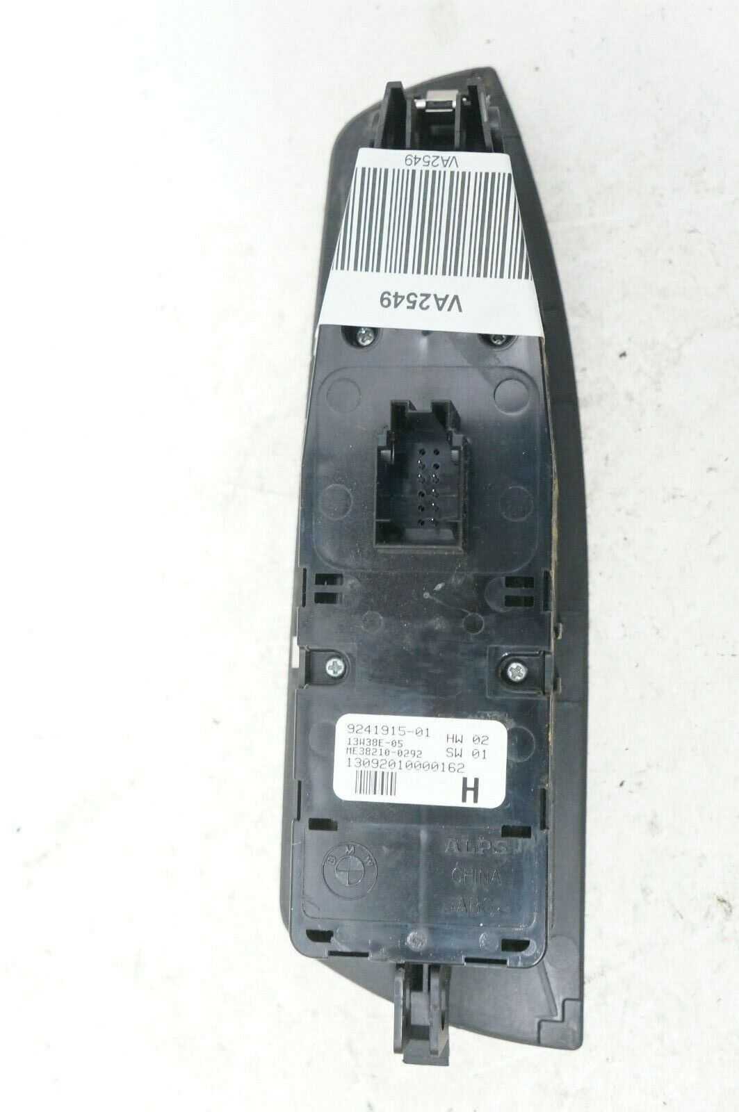 2009-2015 bmw 750i driver front left master window switch 9241915-01 oem - Alshned Auto Parts