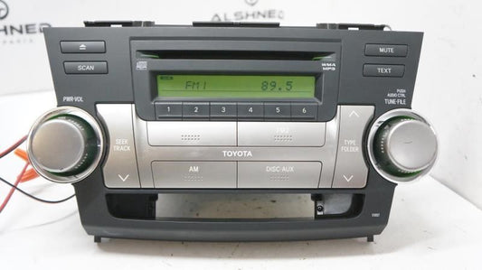 2008-2010 Toyota Highlander AM FM CD MP3 Radio Receiver 86120-0E220-C0 OEM - Alshned Auto Parts