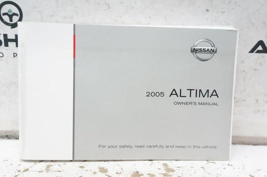 2005 Nissan Altima Owner's Manual Book OM5E-0L31U2 OEM - Alshned Auto Parts
