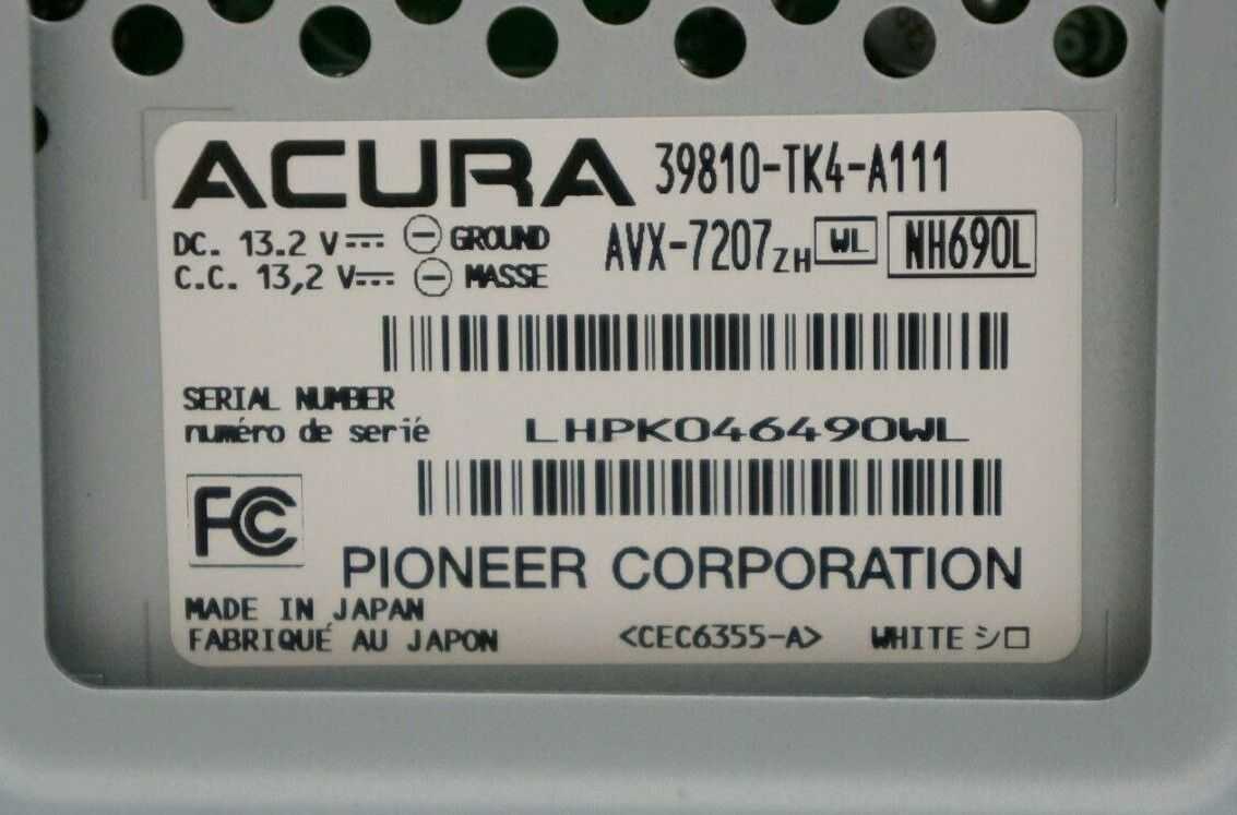 2009-2014 Acura TL Dash Screen Display Information OEM 39810-TK4-A111 - Alshned Auto Parts