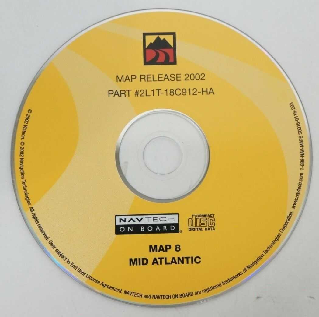 2002-2003 ford expedition oem navigation cd mid atlantic 2l1t-18c912-ha map 8 Alshned Auto Parts