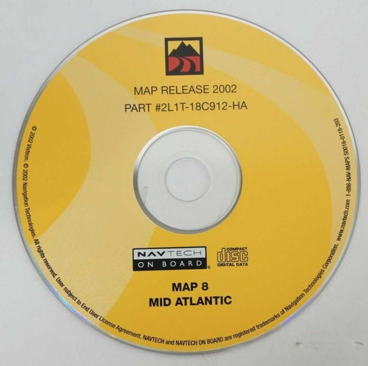 2002-2003 ford expedition oem navigation cd mid atlantic 2l1t-18c912-ha map 8 - Alshned Auto Parts