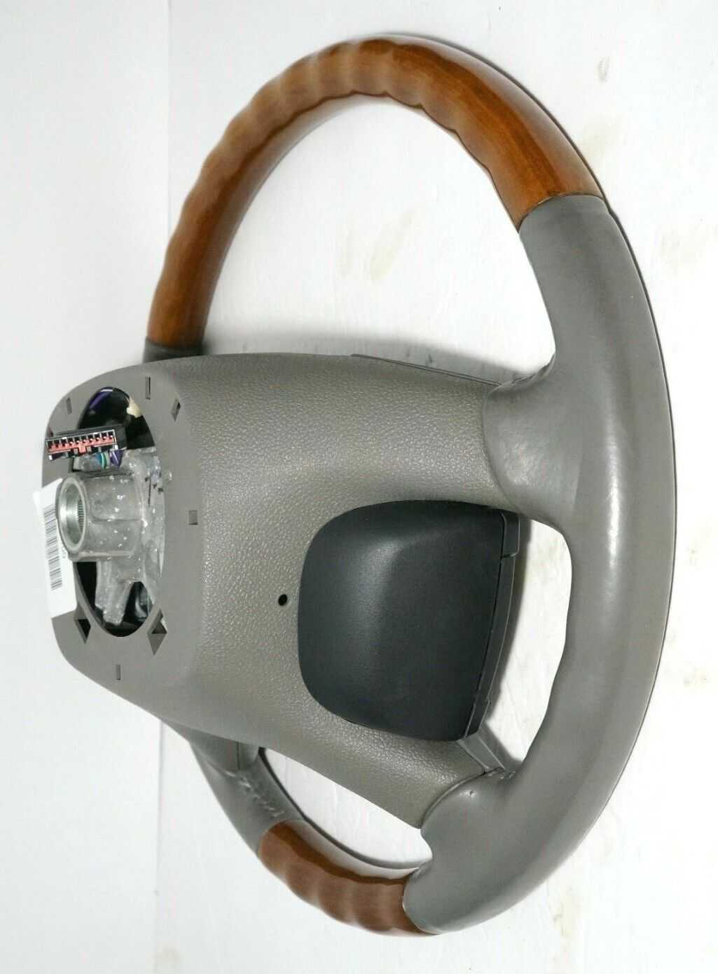 2008 Buick Enclave Leather & Wood Steering Wheel w/ Cruise Control OEM 25807098 - Alshned Auto Parts