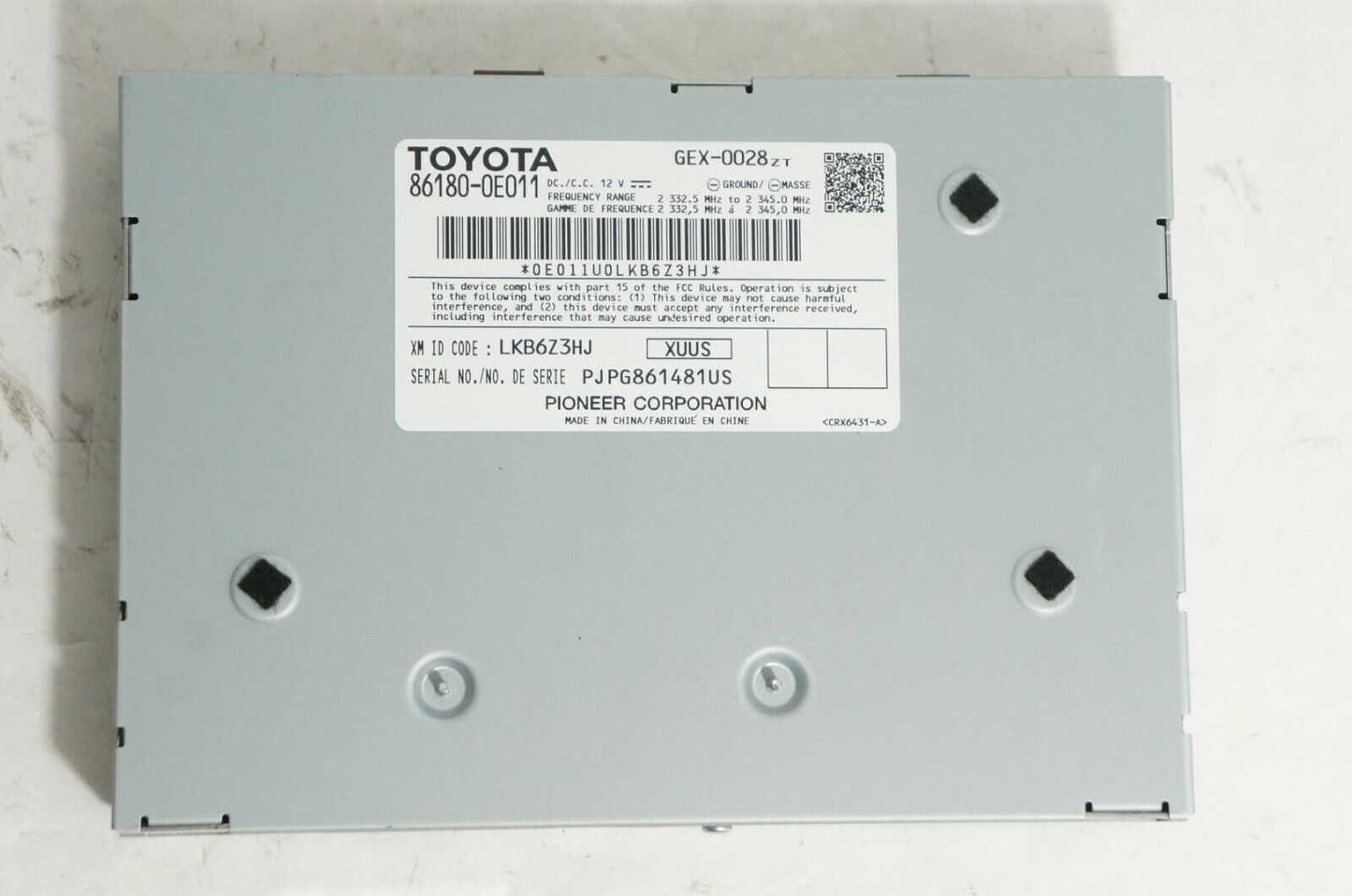 14-17 Toyota Camry Tundra Factory Satellite Radio Receiver Unit 86180-0E011 OEM - Alshned Auto Parts