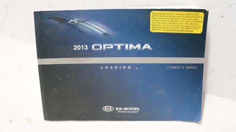 2013 Kia Optima Owner's Manual - Alshned Auto Parts