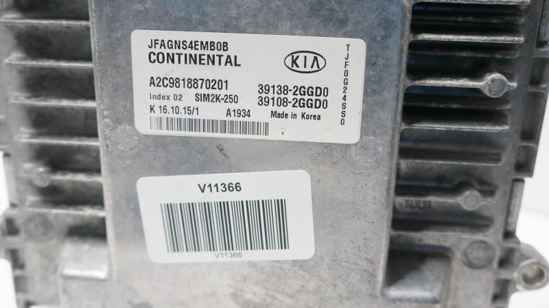 16-18 Kia Optima 2.4L Engine Computer Control Module ECU ECM 39138-2GGD0 OEM - Alshned Auto Parts